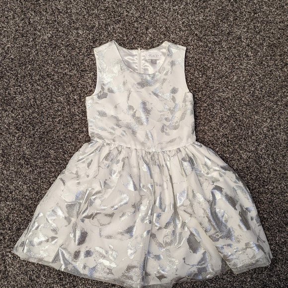 White and Silver Fancy Dress for Girls - Picture 1 of 4